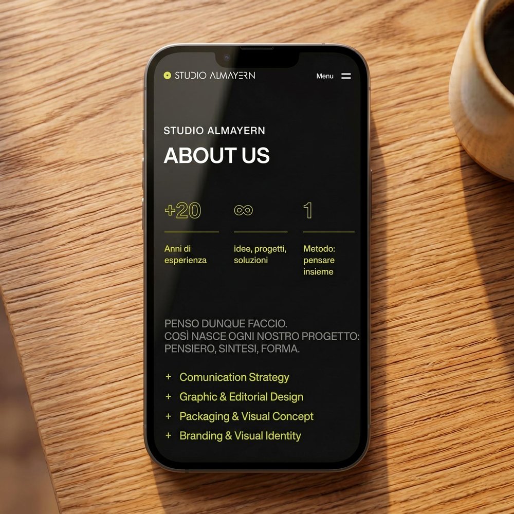 Sito web ottimizzato per mobile di Studio Almayern
