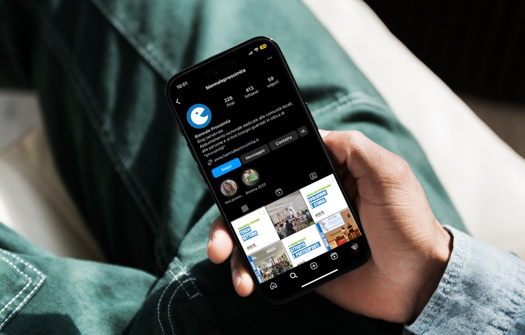 Comunicazione organica sui social di Biennale della Prossimità
