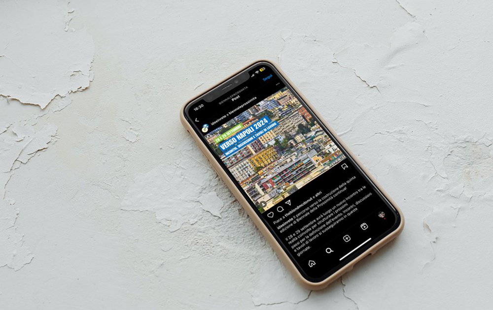 Post organico su Instagram della Biennale della Prossimità
