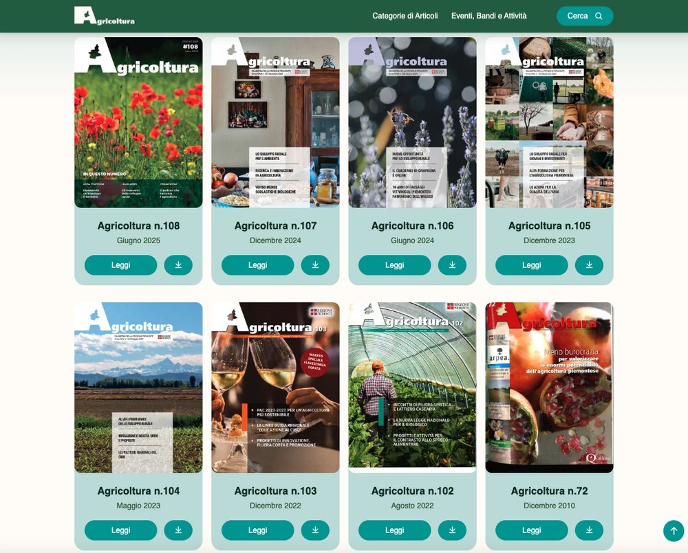 Dettagli Archivio Digitale Agricoltura Piemonte