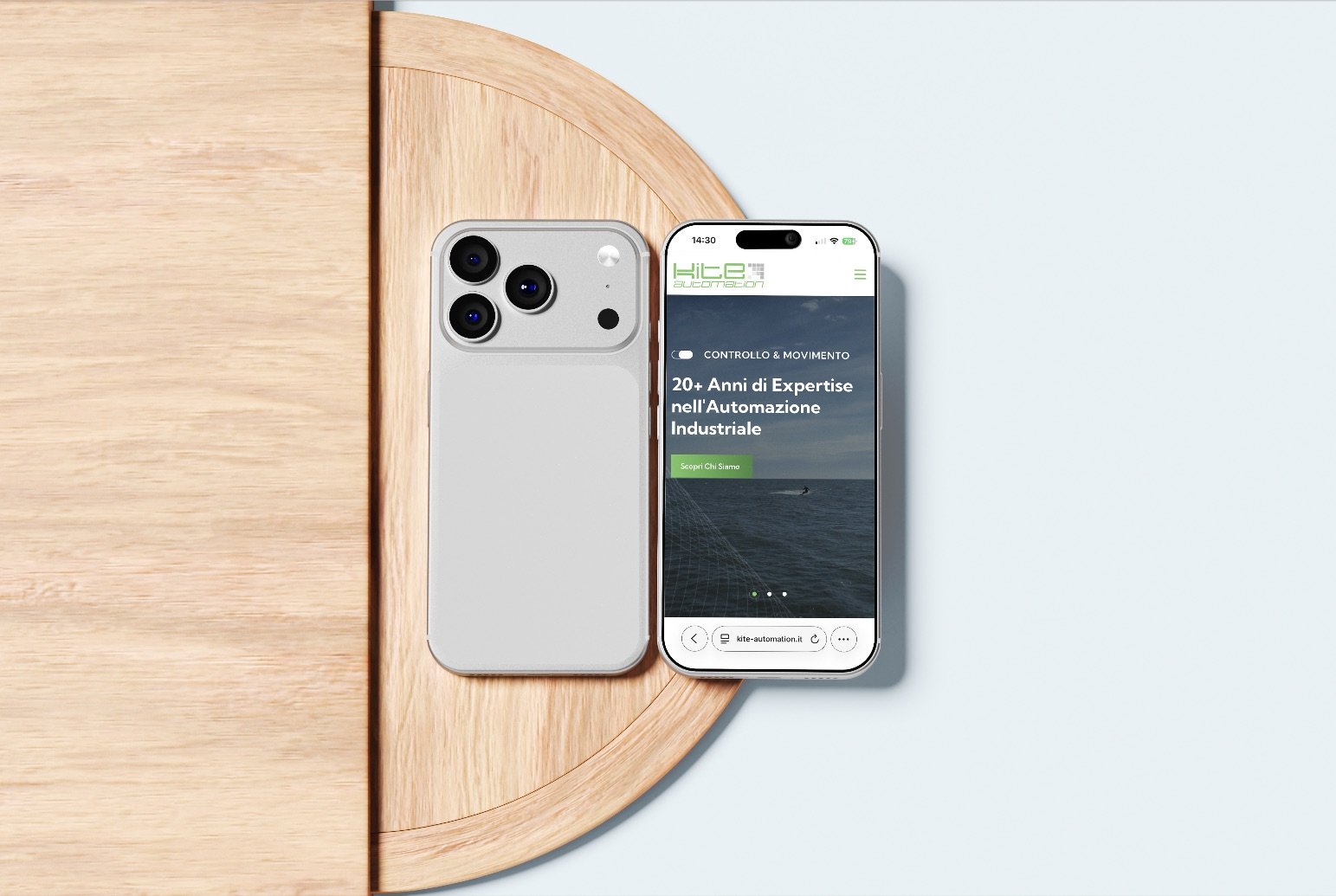 Sviluppo web visione mobile per Kite Automation