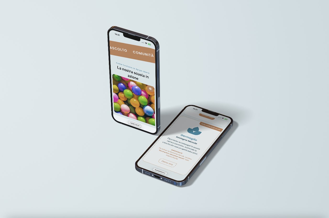 Sviluppo web visione mobile per La Spiga Libera