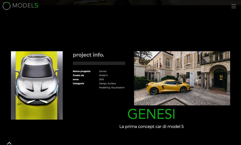 Nuovo sito web progetto per Model 5, azienda torinese specializzata nella progettazione e prototipazione