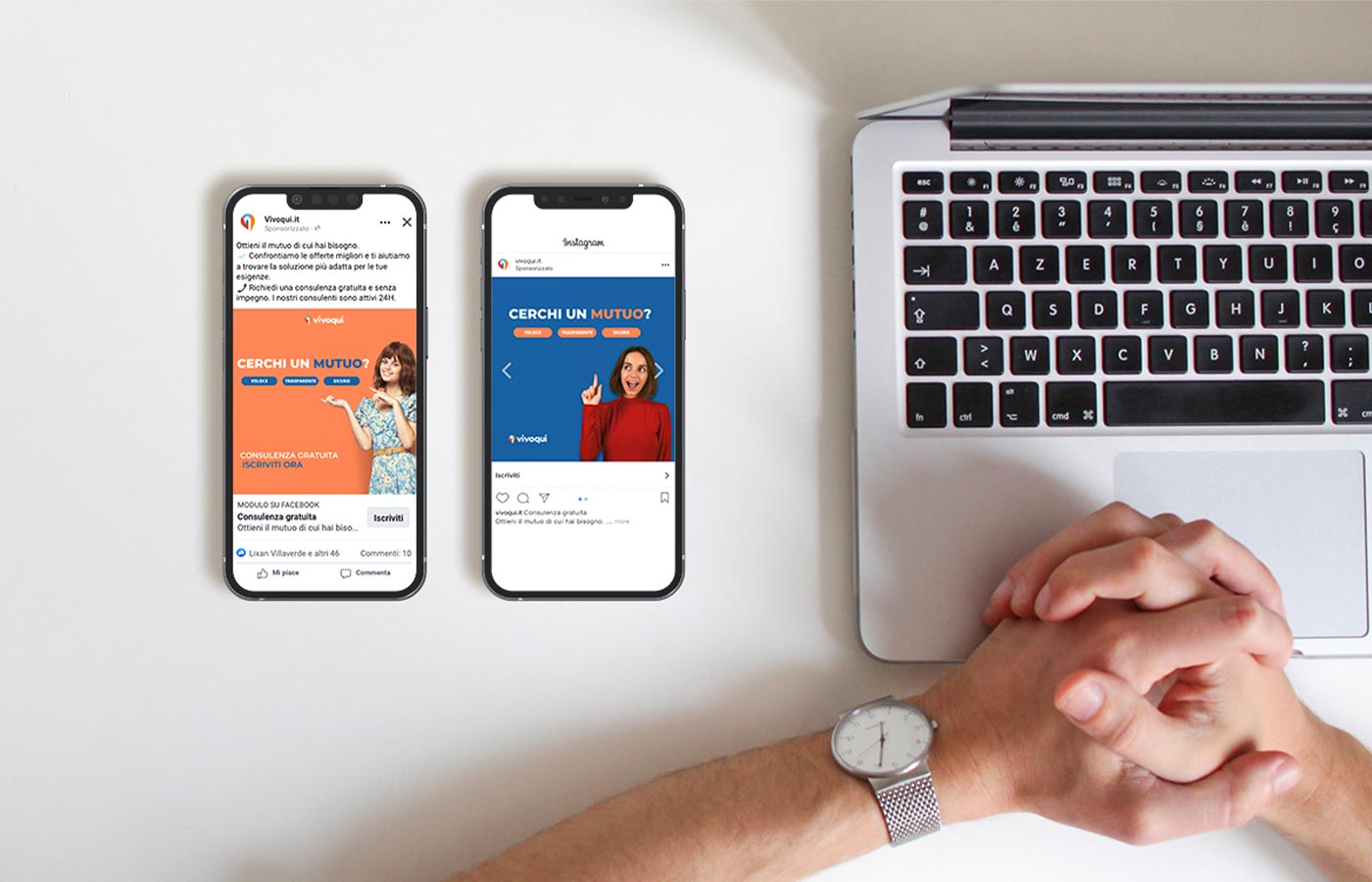 Landing per acquisizione contatti per Vivo qui